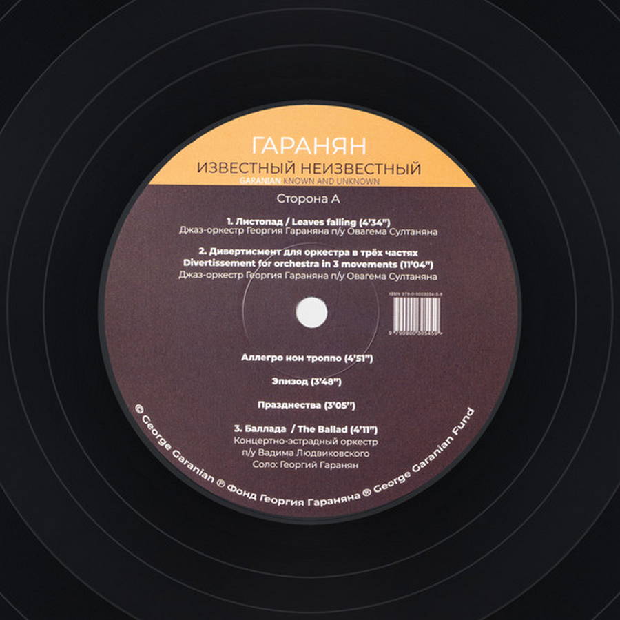 Георгий Гаранян, Мелодия – Гаранян Известный Неизвестный